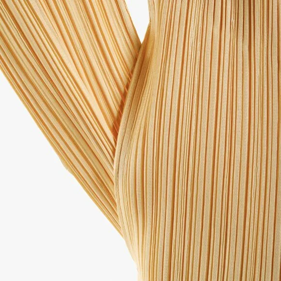 Issey Miyake Pleats Please Yellow Gold Blazer